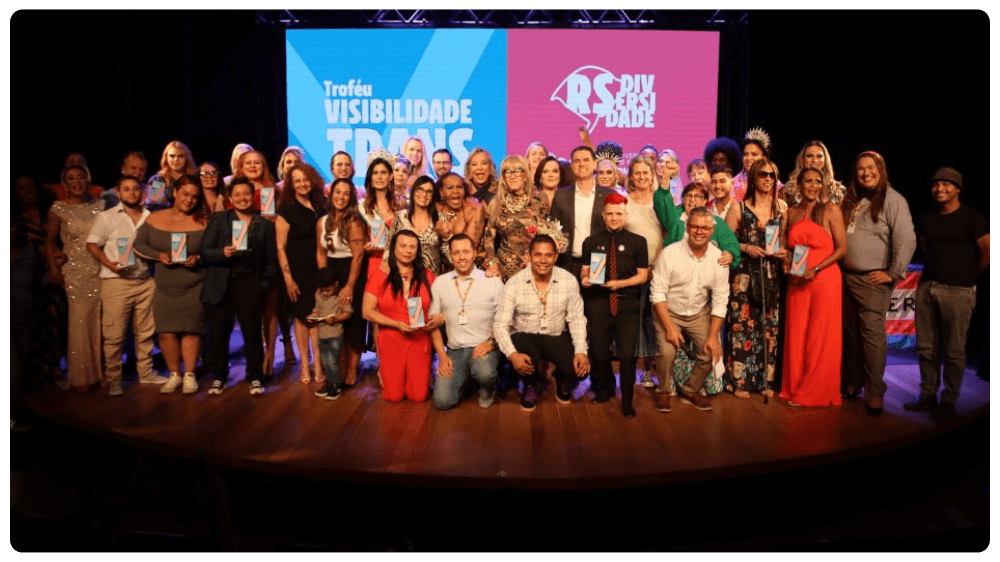 O evento aconteceu no Teatro Túlio Piva, em Porto Alegre, no dia 29 de janeiro, em alusão ao Dia Nacional da Visibilidade Trans.