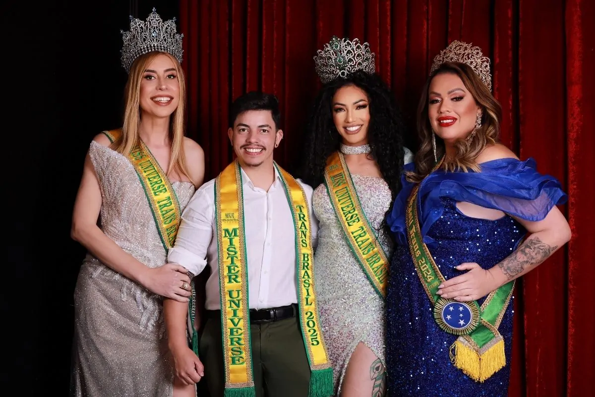 Corte oficial 2025 do concurso Miss Trans Brasil com representantes reunidos em foto oficial